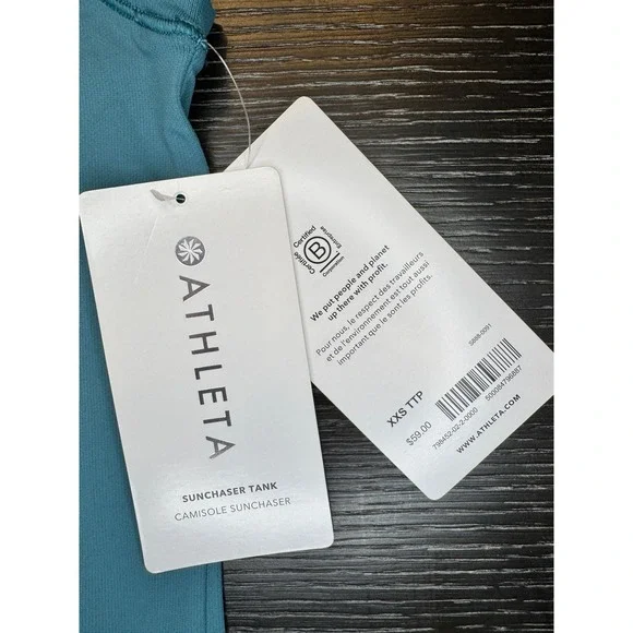 NWT Athleta Sunchaser Tank Top Light Teal - XXS - Picture 4 of 4